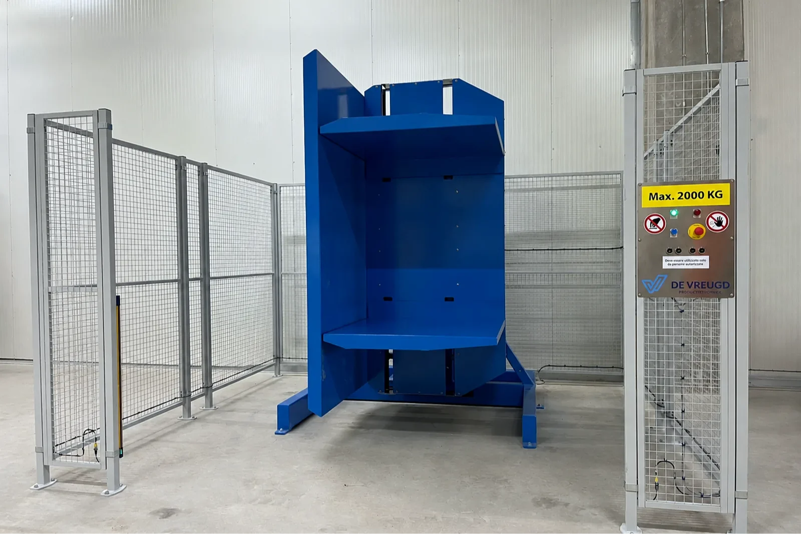 PalletRotator coldstore-uitvoering in een vrieshuis